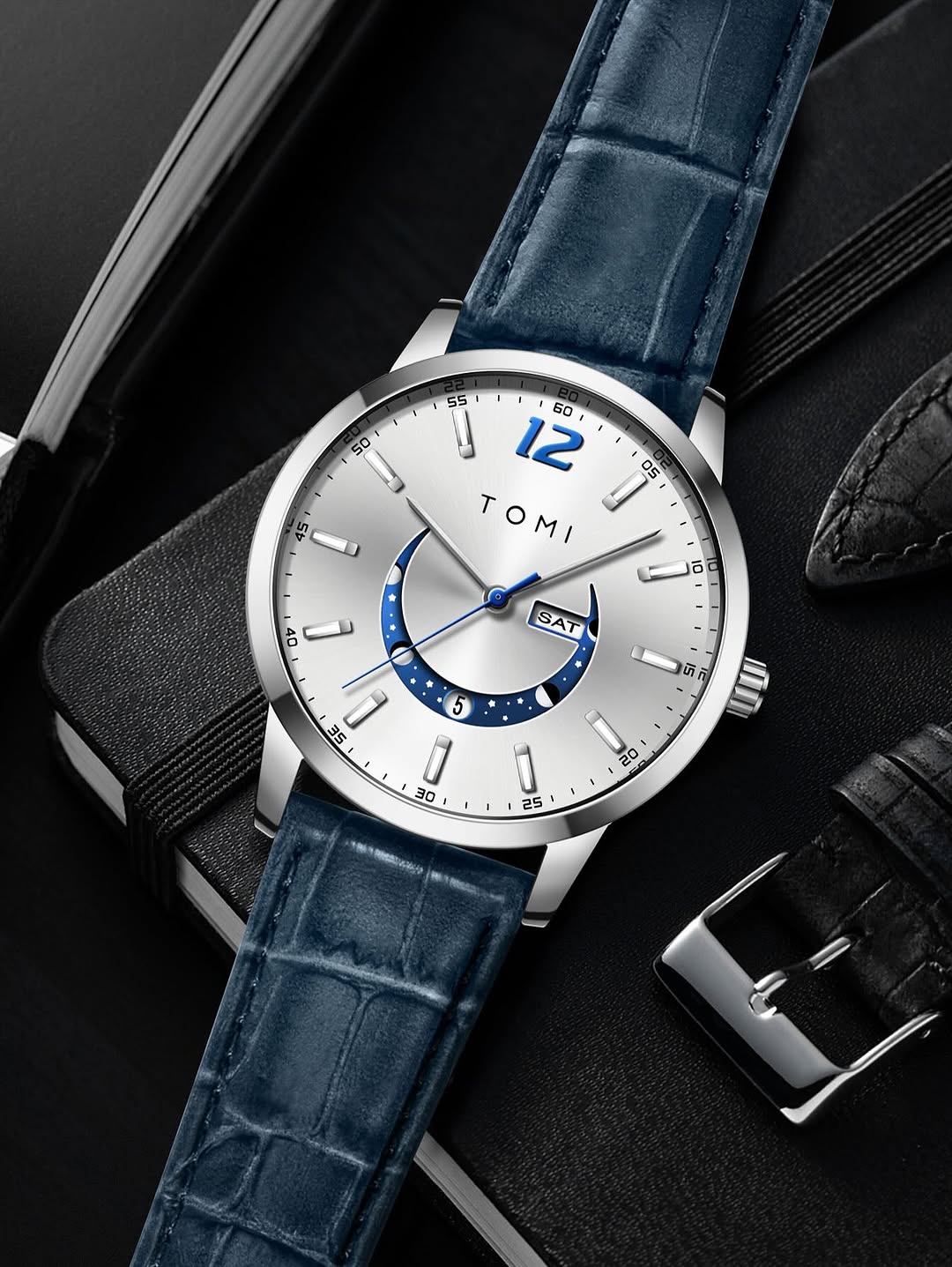 Tomi T-020 Luxury Men’s Day-Date Wrist Watch