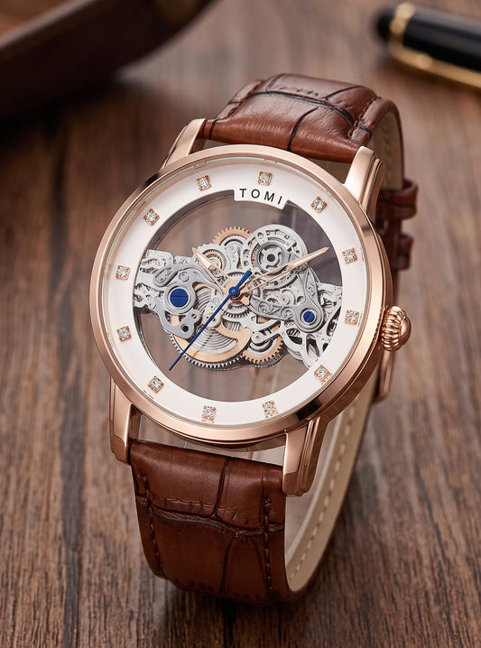 TOMI T-102 Face Gear Dual Strap Luxury Watch