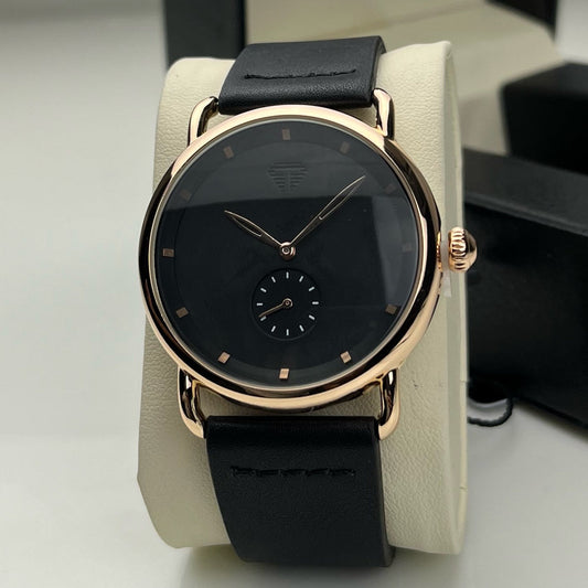 TOMI T-037 Business Luxury Minimalist Watch Classic Round Dial Side Second