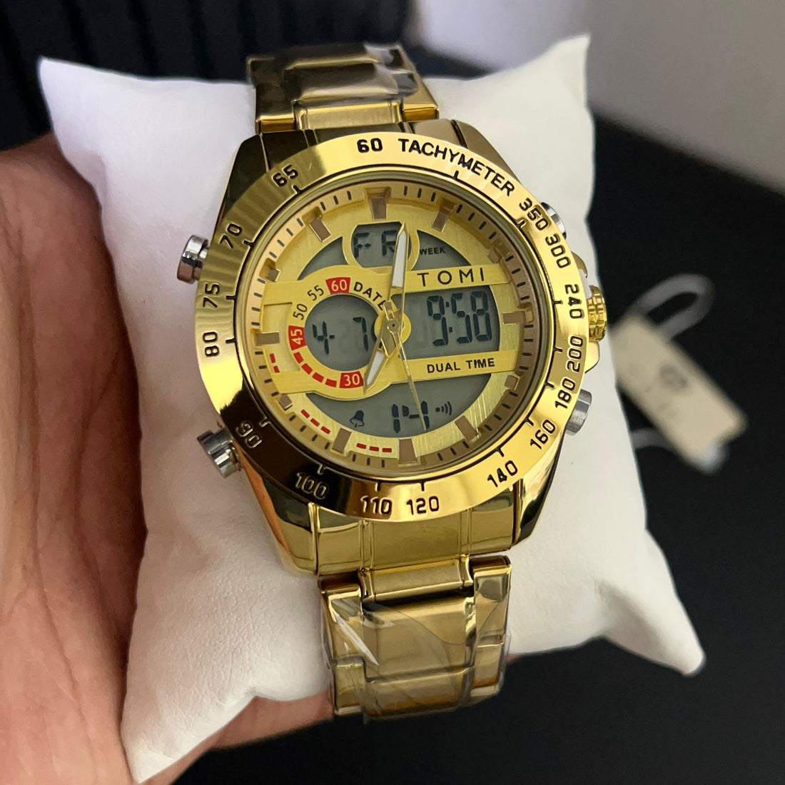 TOMI T-2106 High Quality Chain Watch Sport Edition Dual Time