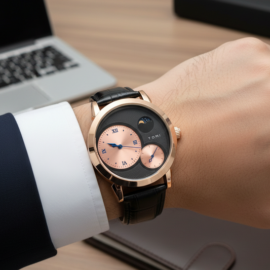 TOMI T-236 Side Second Moon Graph Watch