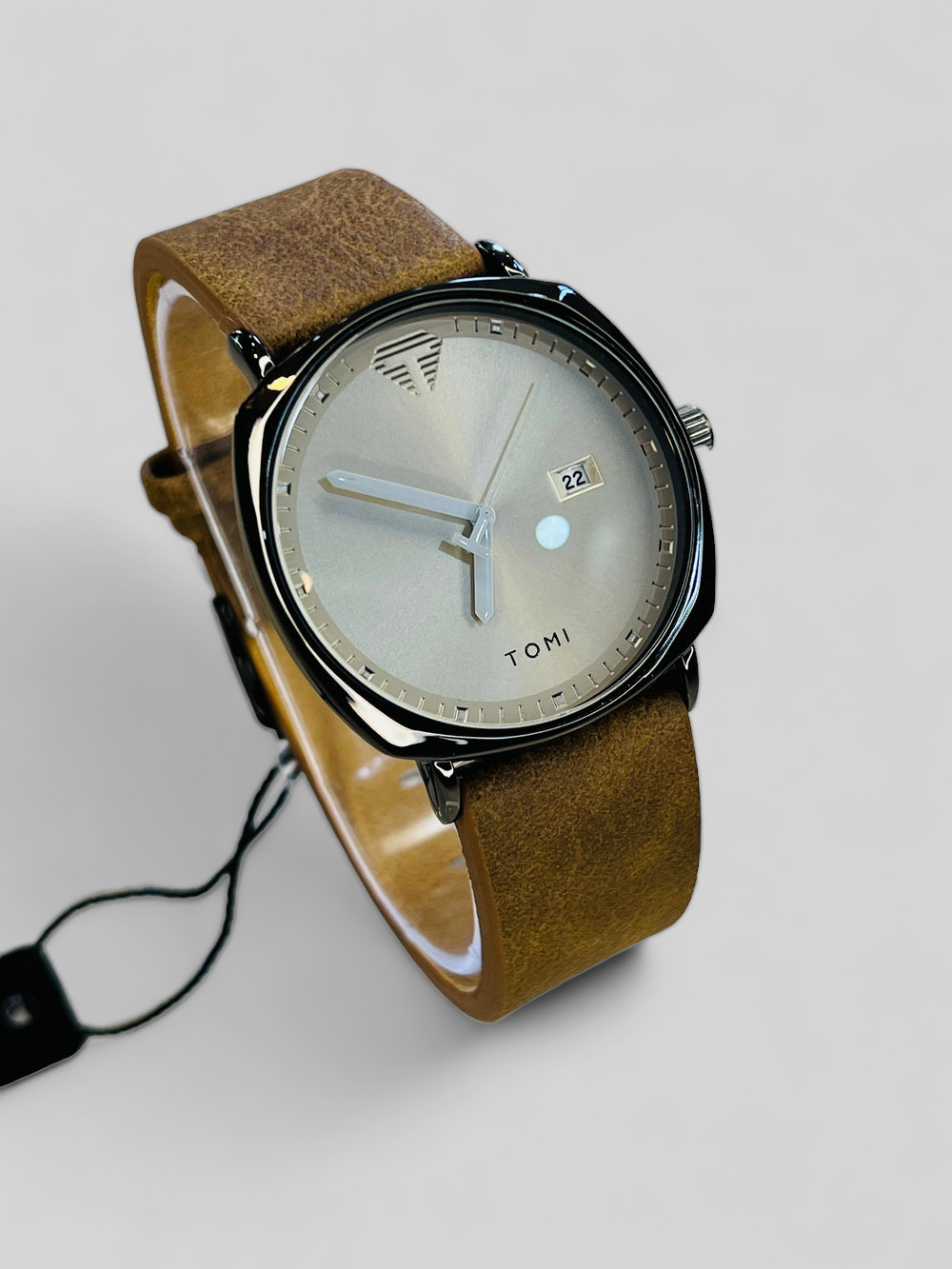TOMI T-044 Men's Watch Quartz Date Leather Strap