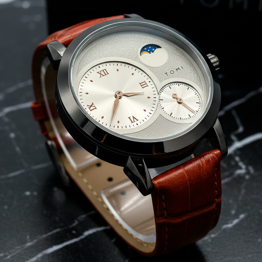 TOMI T-236 Side Second Moon Graph Watch