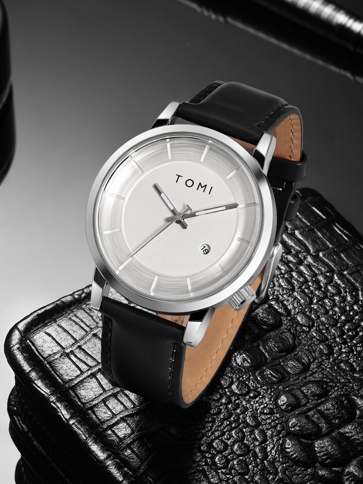 TOMI T-101 Casual Men's Watch Date Quartz Round Dial