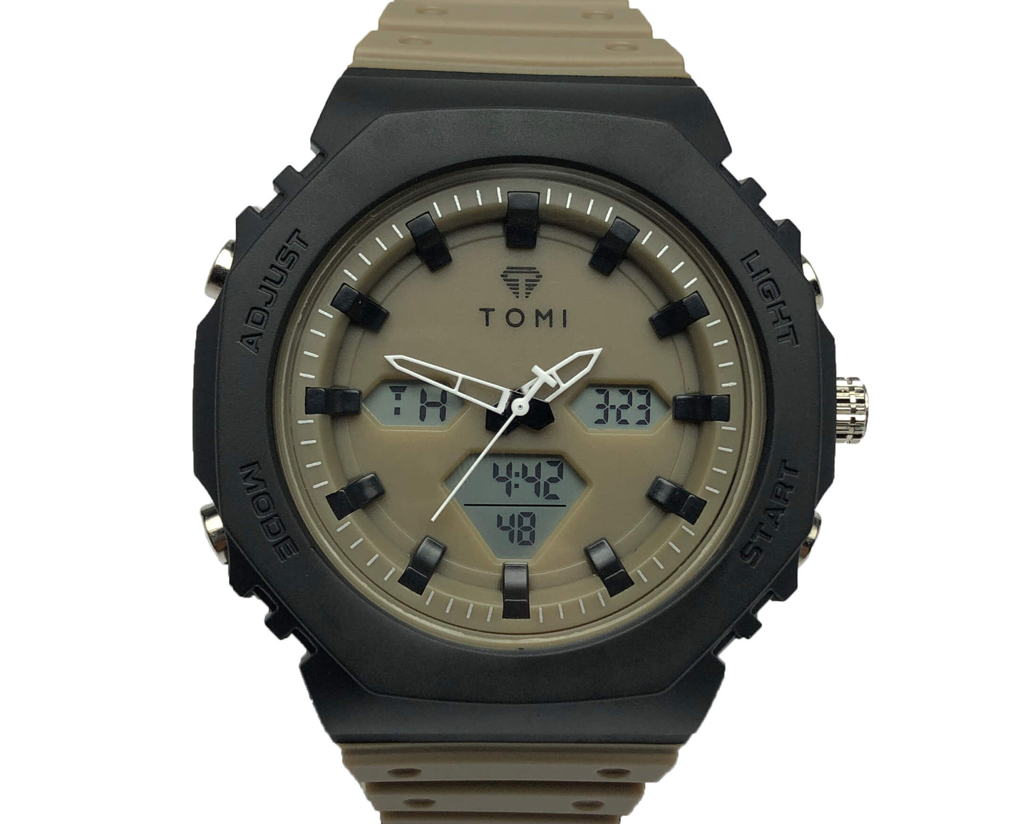 TOMI T-217 Dual Time Sports Watch